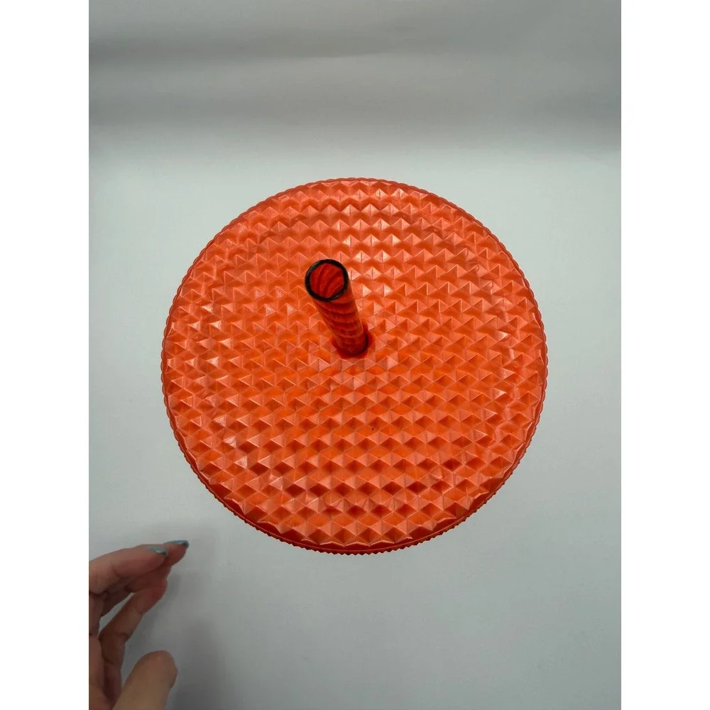 Starbucks‎ Iridescent Studded Tumbler 24oz Orange Venti Cold Cup Grid Bling